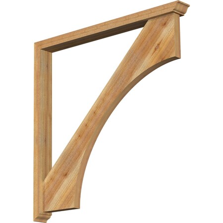 Ekena Millwork Westlake Traditional Rough Sawn Bracket w/ Offset Brace, Western Red Cedar, 4"W x 42"D x 42"H BKT0402X42X42WTL01RWR